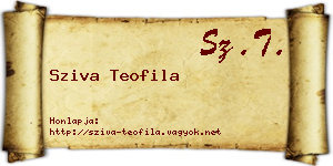 Sziva Teofila névjegykártya